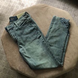NWT Soft Surroundings ankle jean with lace hem
